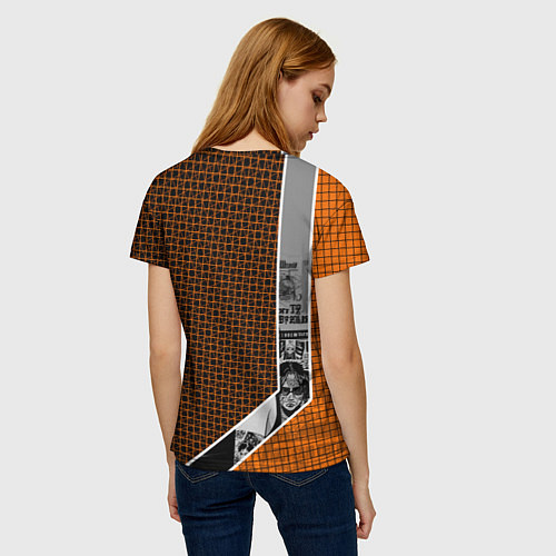 Женская футболка Девушка с желтыми глазами / 3D-принт – фото 4