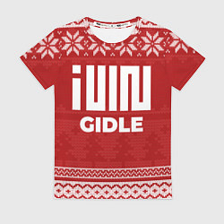 Футболка женская Новогодний Gidle, цвет: 3D-принт