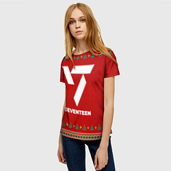 Футболка женская Seventeen new year, цвет: 3D-принт — фото 2