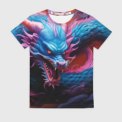 Футболка женская Рогатый дракон, цвет: 3D-принт