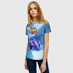 Футболка женская Blaze the cat - team Sonic racing, цвет: 3D-принт — фото 2