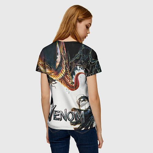 Женская футболка Веном - симбиот / 3D-принт – фото 4