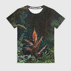 Футболка женская Объемные растения, цвет: 3D-принт