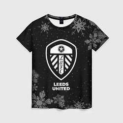 Женская футболка Снежный Leeds United