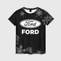 Женская футболка Снежный Ford