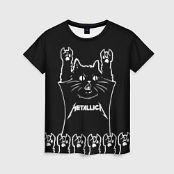 Женская футболка Metallica: cat rock