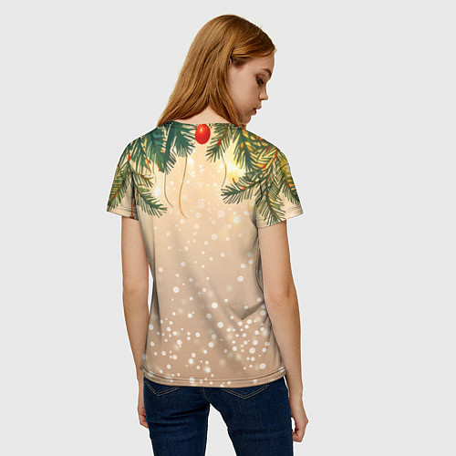 Женская футболка Веселая змея 2025 / 3D-принт – фото 4