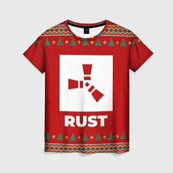 Женская футболка Rust new year