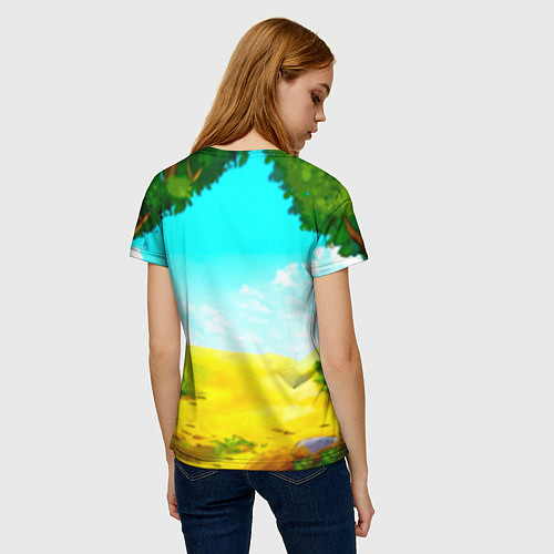 Женская футболка Гиппопотамчик / 3D-принт – фото 4