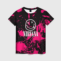 Женская футболка Nirvana pink color