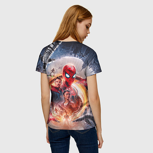 Женская футболка Герои Человек паук нет пути домой / 3D-принт – фото 4