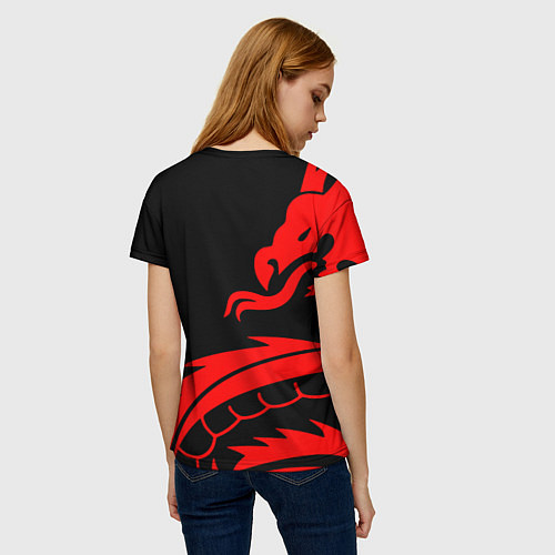 Женская футболка Rainbow six dragon fire logo / 3D-принт – фото 4