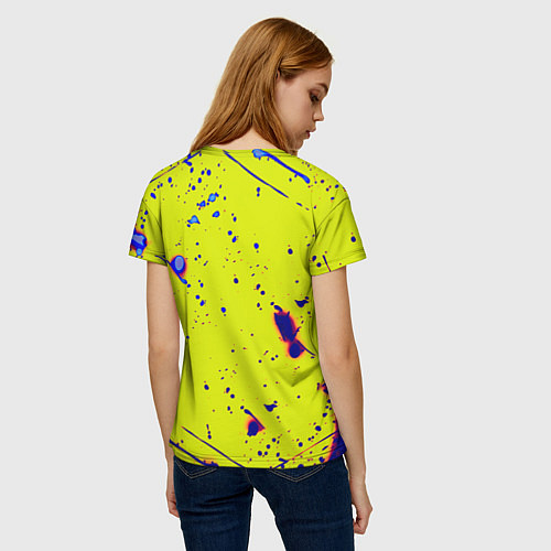 Женская футболка Monster energy краски / 3D-принт – фото 4
