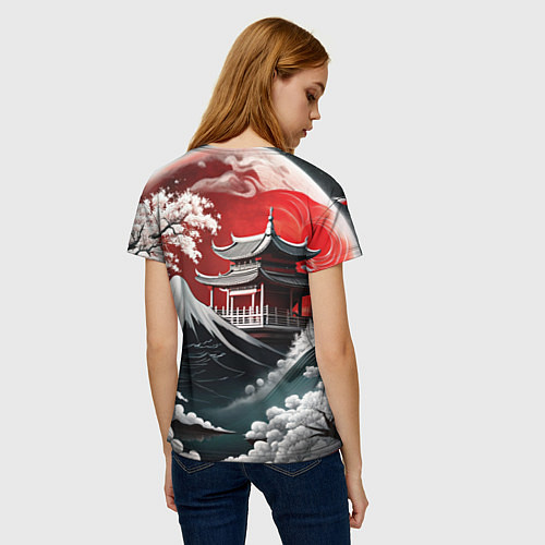 Женская футболка Футуристическая японская иллюстрация / 3D-принт – фото 4