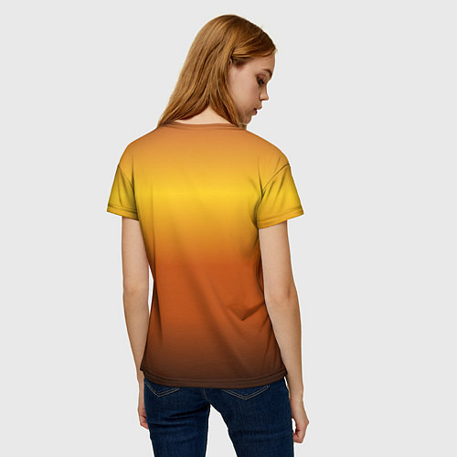 Женская футболка Лев на закате на горе / 3D-принт – фото 4