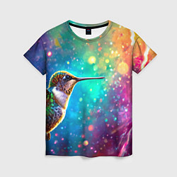 Женская футболка Птичка колибри