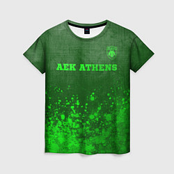 Женская футболка AEK Athens - green gradient посередине