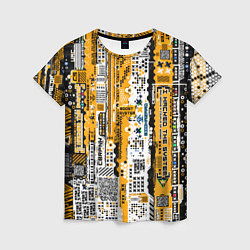 Женская футболка Cyberpunk pattern yellow