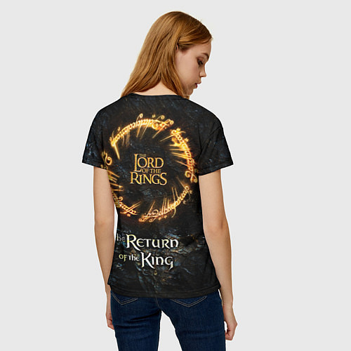 Женская футболка Lord of the rings - gollum / 3D-принт – фото 4