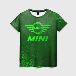 Женская футболка Mini - green gradient