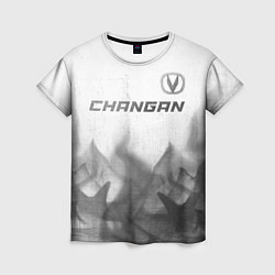 Женская футболка Changan - white gradient посередине