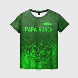 Футболка женская Papa Roach - green gradient посередине, цвет: 3D-принт