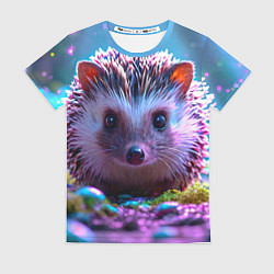 Женская футболка Ёжики в сказаочном лесу