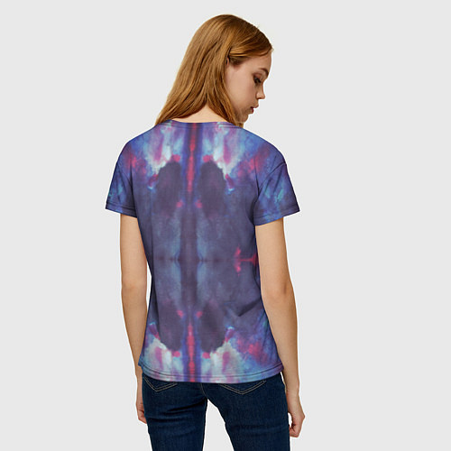 Женская футболка Тай-дай космос / 3D-принт – фото 4