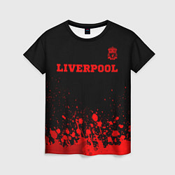 Женская футболка Liverpool - red gradient посередине