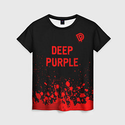 Женская футболка Deep Purple - red gradient посередине