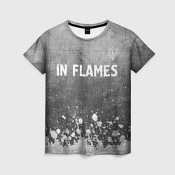 Женская футболка In Flames - grey gradient посередине