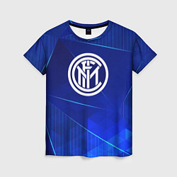 Женская футболка Inter blue poly