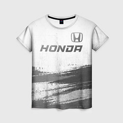 Женская футболка Honda - white gradient посередине