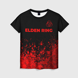 Женская футболка Elden Ring - red gradient посередине