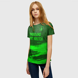 Футболка женская Thousand Foot Krutch - green gradient посередине, цвет: 3D-принт — фото 2