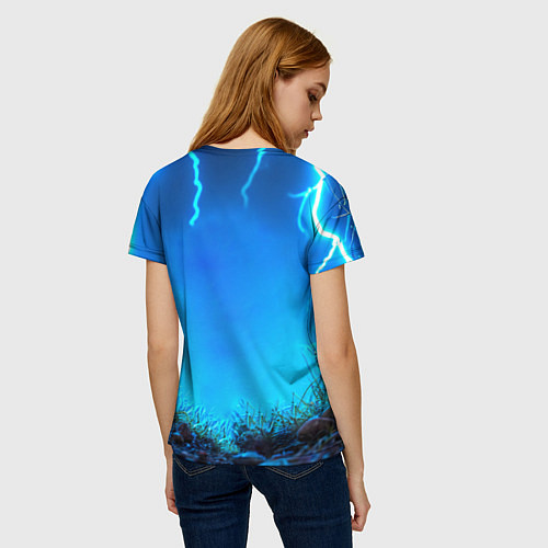 Женская футболка Овечка в разрядах молнии / 3D-принт – фото 4
