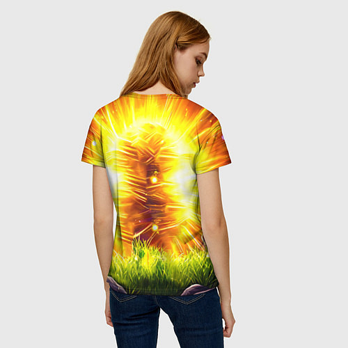 Женская футболка Овечка в ярких лучах / 3D-принт – фото 4