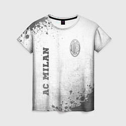 Женская футболка AC Milan - white gradient вертикально