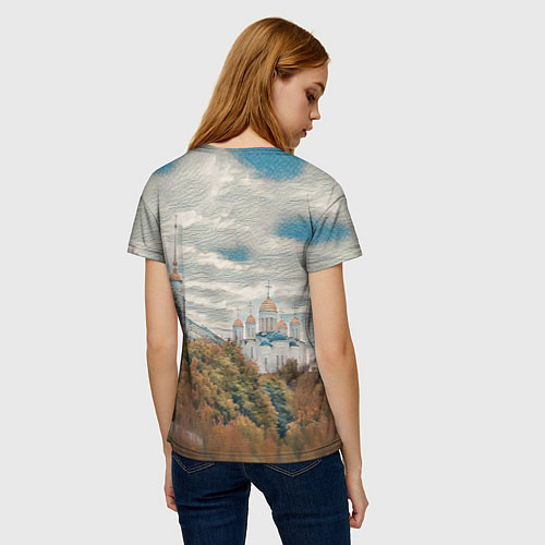 Женская футболка Храм на горе / 3D-принт – фото 4