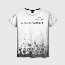 Женская футболка Chevrolet - white gradient посередине