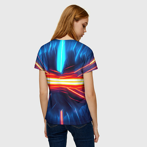 Женская футболка Орел в лучах Атланта Хокс / 3D-принт – фото 4