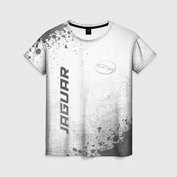 Женская футболка Jaguar - white gradient вертикально