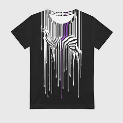 Футболка женская Штрихкод зебра, цвет: 3D-принт