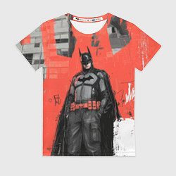 Футболка женская Бэтмен граффити на стене, цвет: 3D-принт