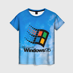 Футболка женская Windows 95 logo, цвет: 3D-принт
