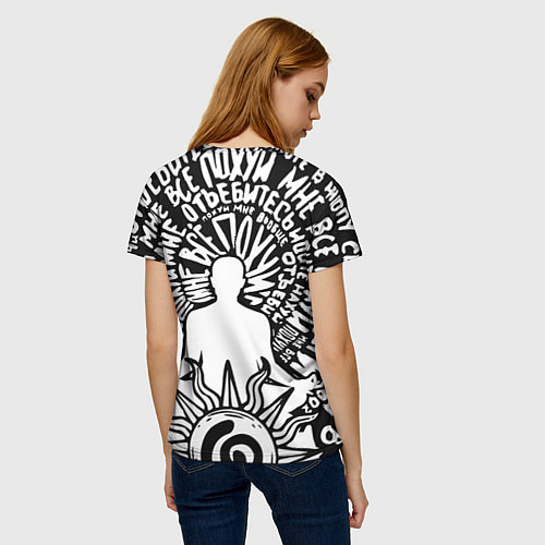 Женская футболка Медитация без цензуры / 3D-принт – фото 4
