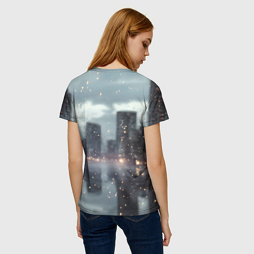 Женская футболка Бэтмен в искрах / 3D-принт – фото 4