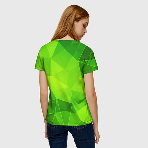 Женская футболка Bleach green poly / 3D-принт – фото 4