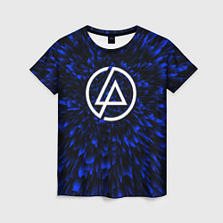 Футболка женская Linkin Park blue energy, цвет: 3D-принт
