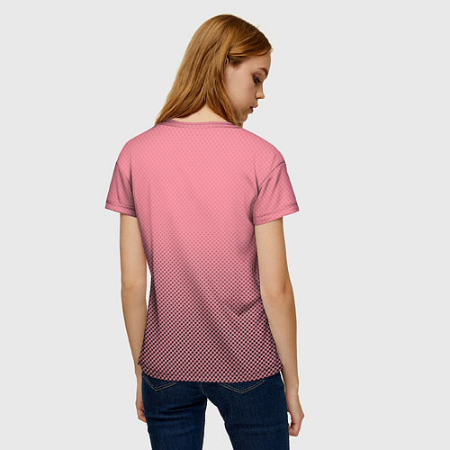 Женская футболка Sport розовый текстурный / 3D-принт – фото 4